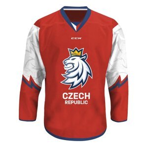 CCM Reprezentačný dres CCM s reklamou červený, Senior, červená, XL