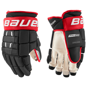 Bauer Rukavice Bauer Pro Series S21 INT, Intermediate, 12", čierna-červená