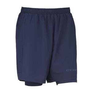 CCM Kraťasy CCM 2in1 Training Shorts SR, tmavo modrá, Senior, S