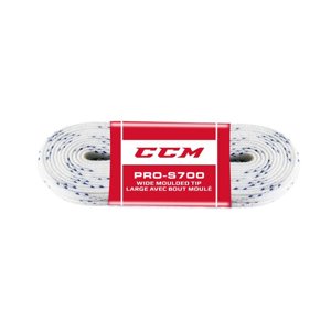 CCM Šnúrky CCM Team Voskované 244cm, biela, 96"