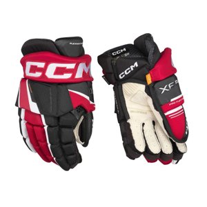CCM Rukavice CCM Tacks XF Pro SR, Senior, 13",  čierna-červená- biela