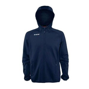CCM Mikina CCM Locker Room Full Zip Hood SR, Senior, XXL, tmavo modrá