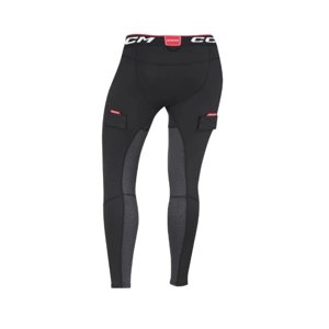 CCM Dámske nohavice so suspenzorom CCM Compression Pant Jill SR, Senior, L, čierna