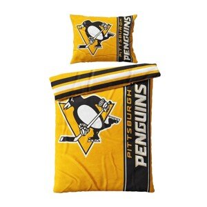 TipTrade Mikroplyšové obliečky NHL 140x200/70x90cm, Pittsburgh Penguins