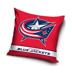 TipTrade Velúrový Vankúš NHL 40x40cm, Columbus Blue Jackets