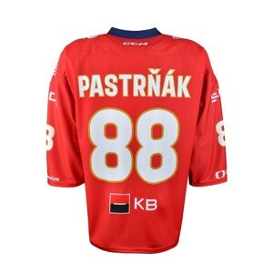 CCM Reprezentačný dres CCM s reklamou červený Pastrňák, Senior, červená, M