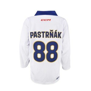CCM Reprezentačný dres CCM bez reklám biely Pastrňák, Senior, biela, XS