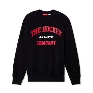 CCM Mikina CCM Athleisure Fleece Crewneck YTH, čierna, Dětská, L