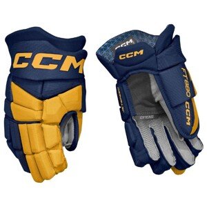 CCM Rukavice CCM Jetspeed FT880 JR, tmavo modrá-žltá, Junior, 12"