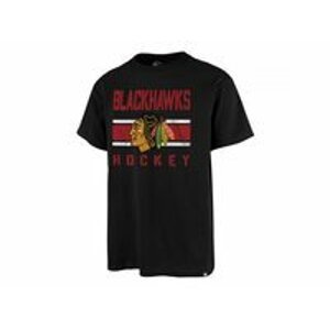 47' Brand Tričko NHL 47 Brand Echo T Distressed JB SR, čierna, Senior, XL, Chicago Blackhawks