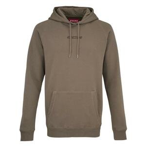 CCM Mikina CCM Core Pullover Hoodie SR, hnedá, Senior, L