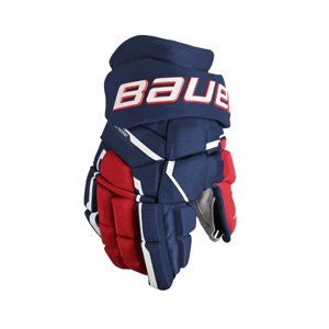 Bauer Rukavice Bauer Supreme Mach S23 INT, Intermediate, tmavo modrá-červená-biela, 12"