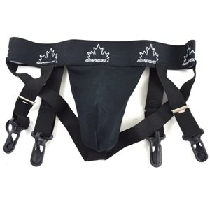 Winnwell Hokejový suspenzor s podväzkami Winnwell Black JR, Junior, 75, XL
